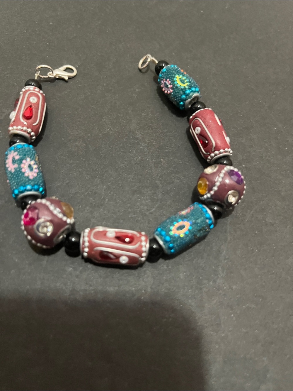 Bohemian Metallic Crystal Bracelet